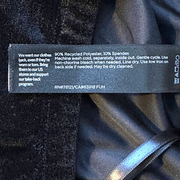 Eileen Fisher Stretch Velvet Pull On Ankle Leggings Size Small Graphite Gray - Picture 5 of 5